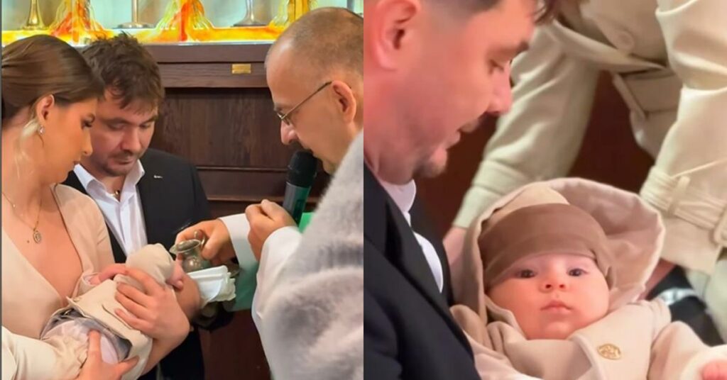 Daniel Martyniuk pokazał nagranie ze chrzcin synka. Tatuś na medal? [WIDEO]