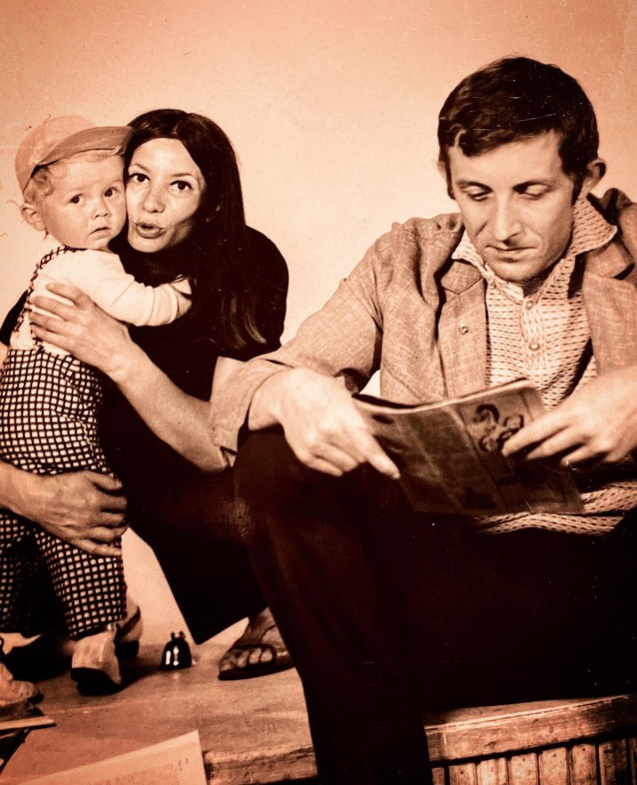 Edward Linde-Lubaszenko z pierwszą żoną Asją Łamtiuginą i synem Olafem Lubaszenko